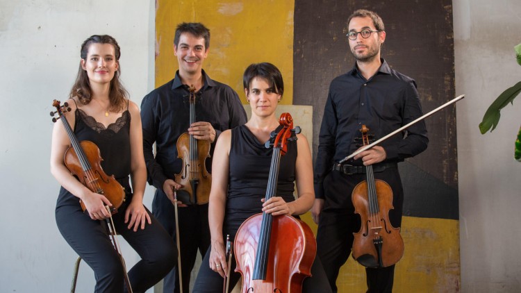 Els quatre integrants del Quartet Altimira, que ha dut a terme la recuperació de tres obres de Gaspar Cassadó